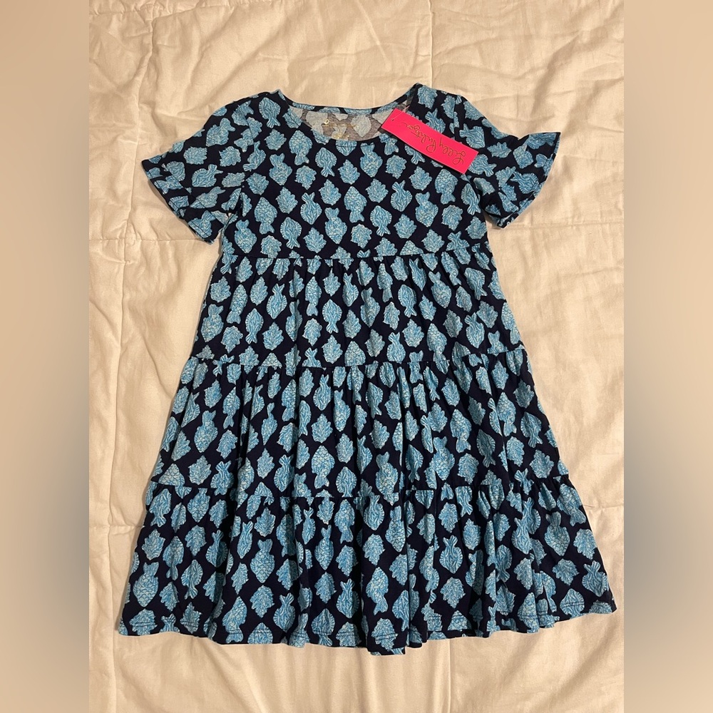 Lilly Pulitzer Blue Ruffled Tiered Sundress